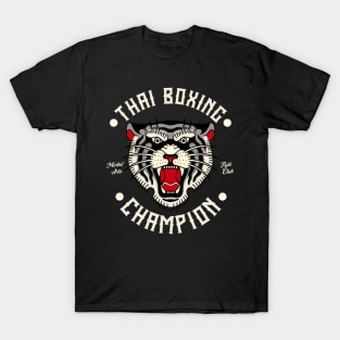 Thai Boxing Champion Tiger Martial Arts Fighter T-Shirt